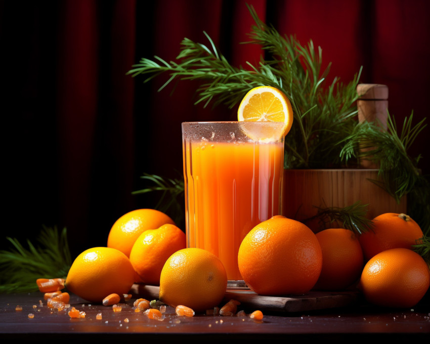 A photo of a Carrot juice, beverage advertisement photography inspiration