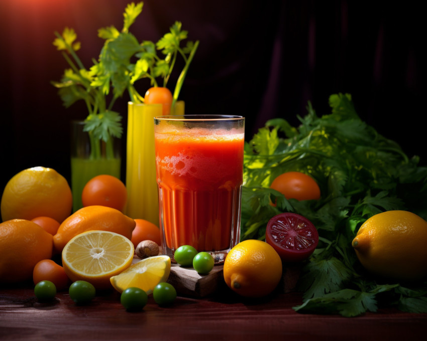 A photo of a Carrot juice, beverage advertisement photography inspiration