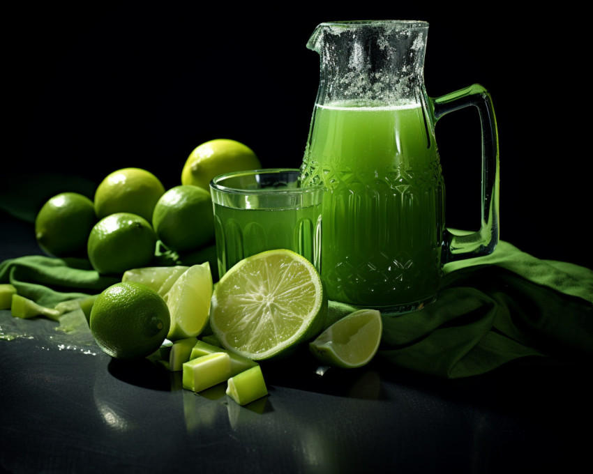 A photo of a Lime juice, beverage advertisement photography inspiration