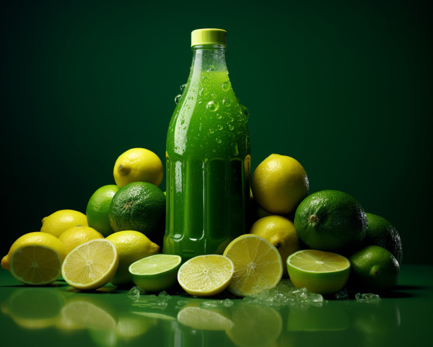 A photo of a Lime juice, beverage advertisement photography inspiration