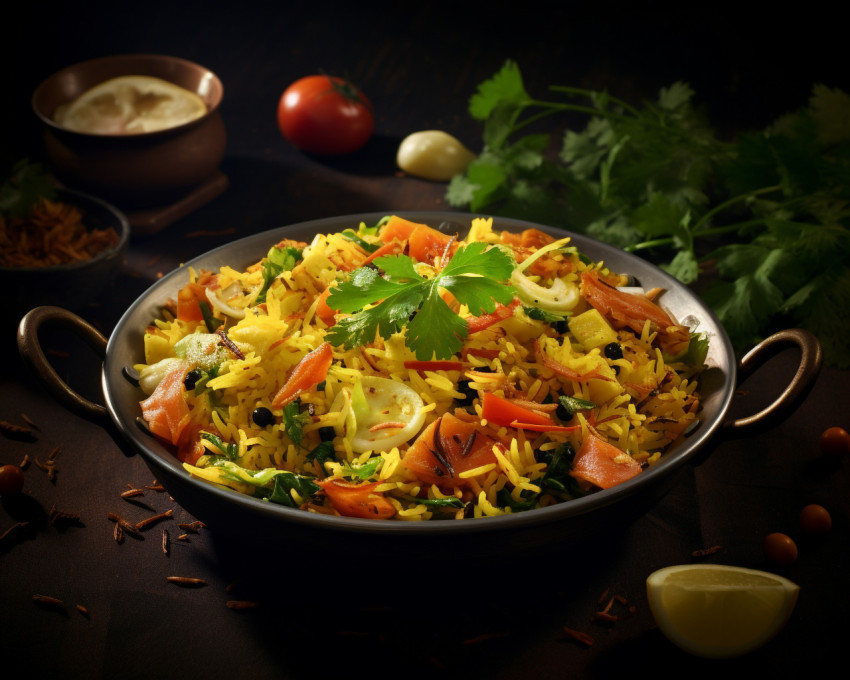 Bombay Vegetables Biryani, biryani advertisement, biryani stock photo