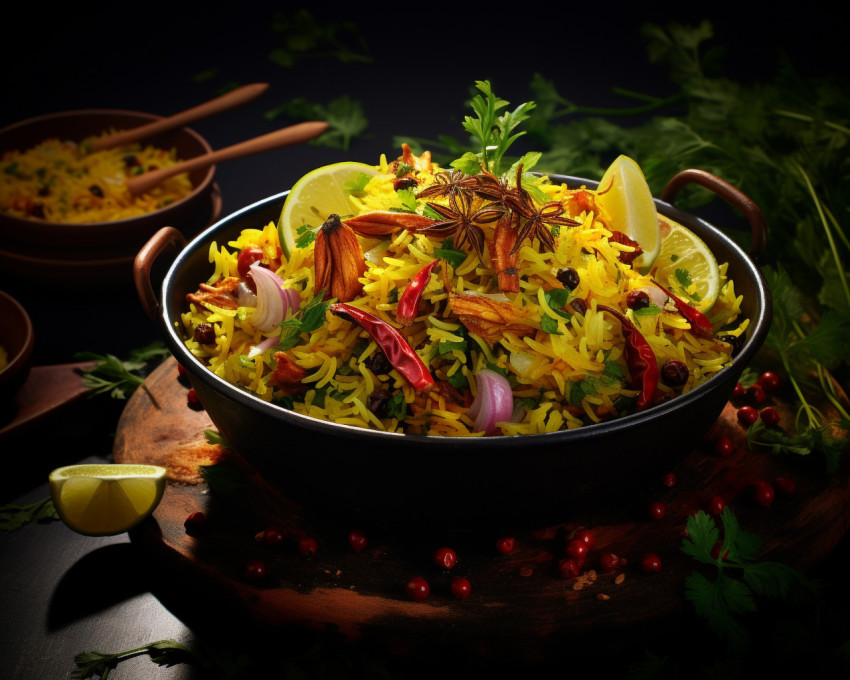 Bombay Vegetables Biryani, biryani advertisement, biryani stock photo