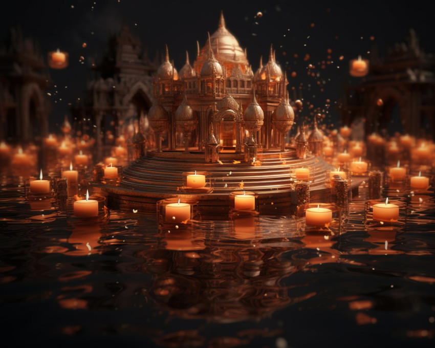 Peaceful Candles on Water Peaceful Candles on Water