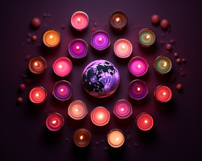 Diwali Diyas on the Lunar Surface Diwali Diyas on the Lunar Surface