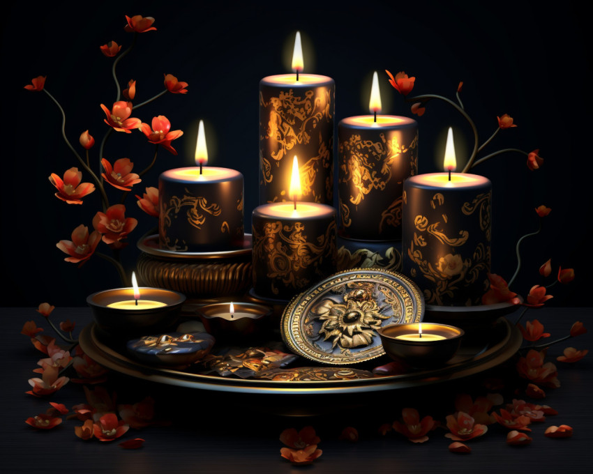 Diwali lights candle decor Diwali lights candle decor