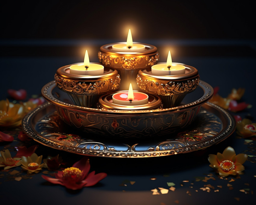 Traditional Diyas and Candles for Diwali Traditional Diyas and Candles for Diwali