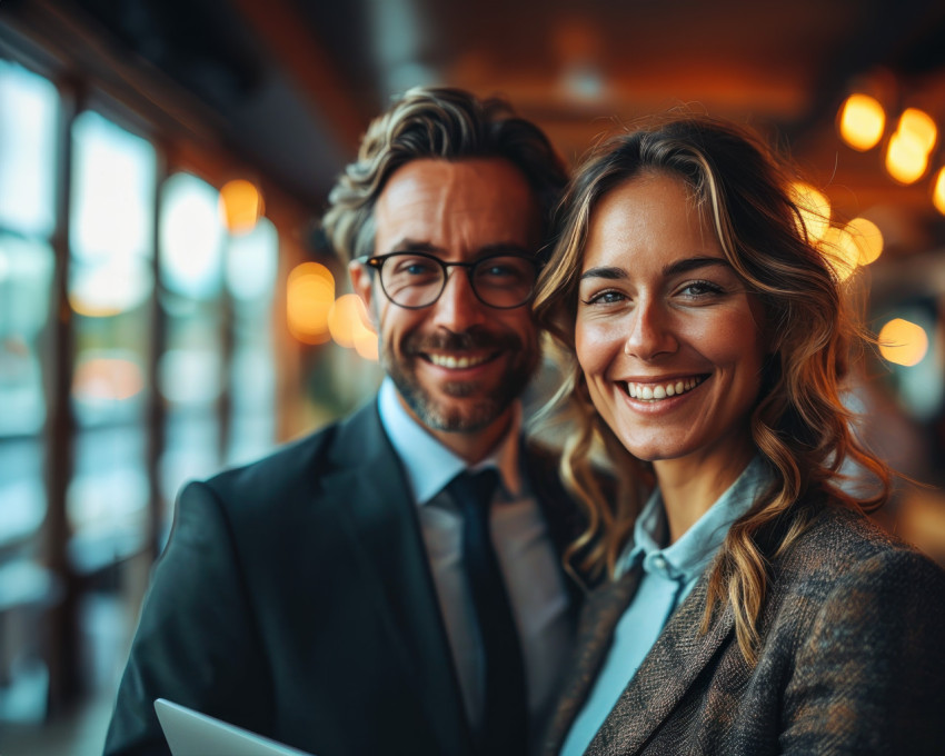 A smiling business advisor providing expert financial guidance