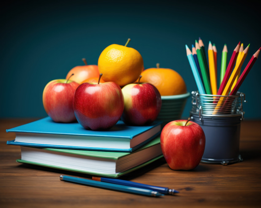 Brighten up your study space with colorful pencils paper and a ruler for the upcoming test