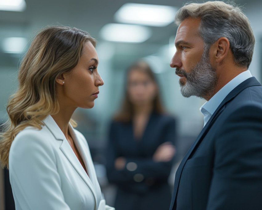 Group of business people expressing disagreement in the office