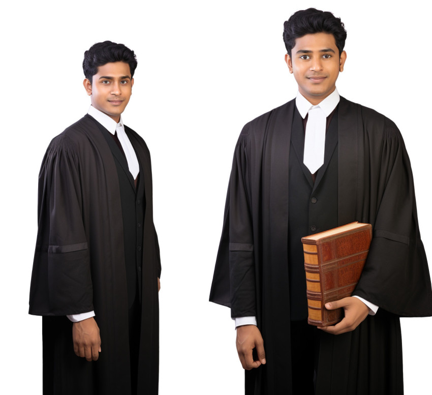 Indian attorney portrait with plain white background