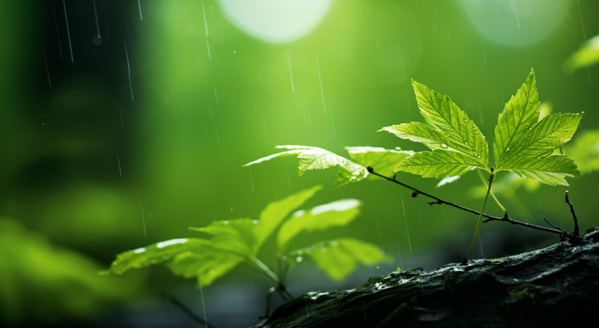 a close up of leaves in the forest, nature, landscapes