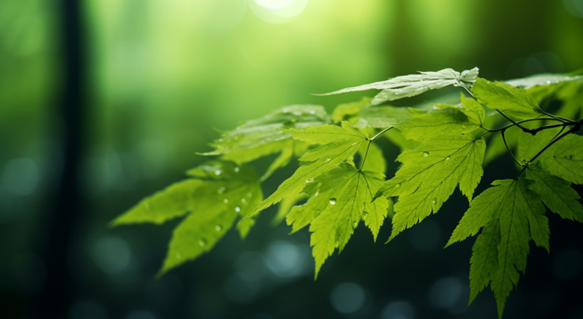 a close up of leaves in the forest, nature, landscapes