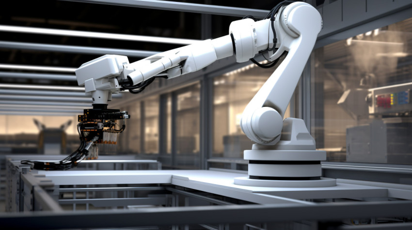 Should convey the precision and efficiency of the robot arm the