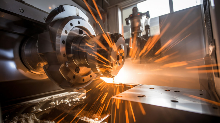 CNC Turning Machine in Action