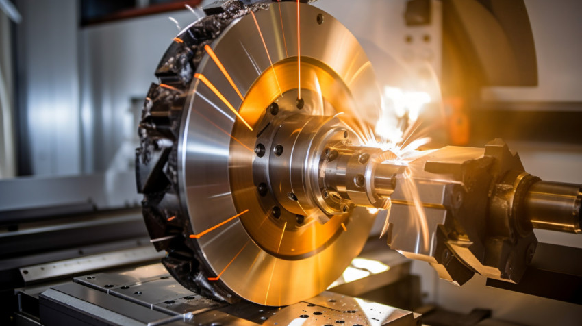 Close-Up of CNC Turning Machine Tool