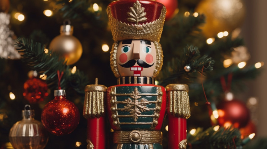 A close up of a toy soldier with its eyes twinkling in the light