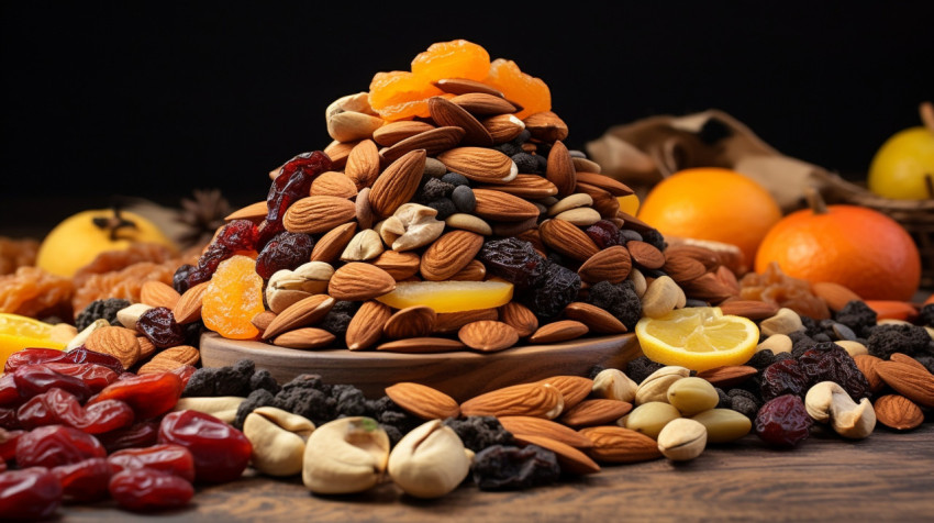 A Bounty of Almonds and Dried Fruits