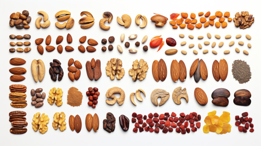 Nuts of the World on White Background