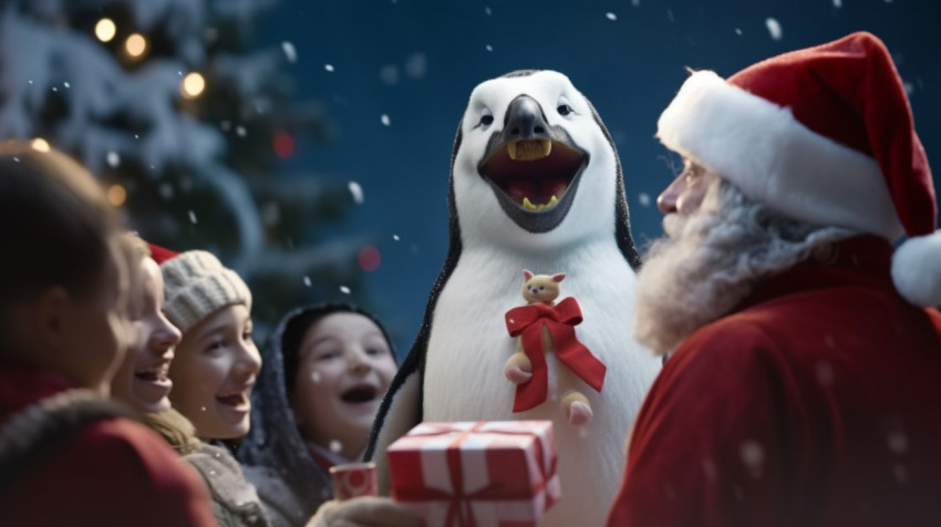 Penguin Wearing Festive Headgear Penguin Wearing Festive Headgear