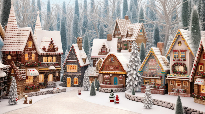 Gingerbread Village in a Snowstorm