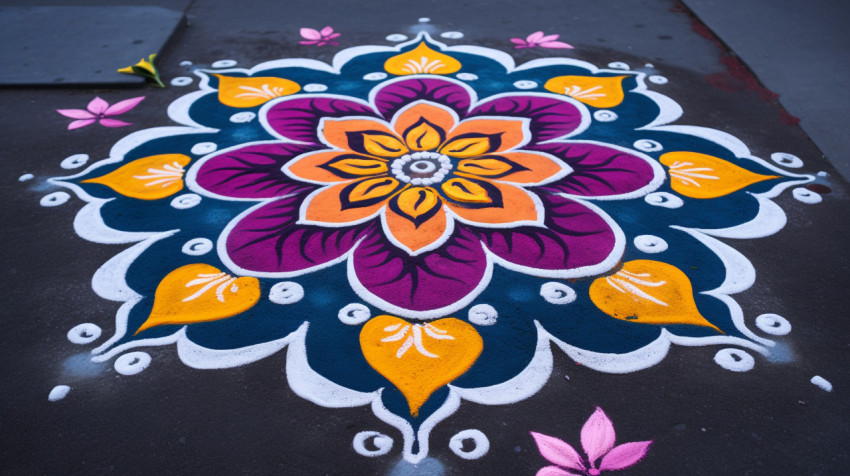 a colorful rangoli