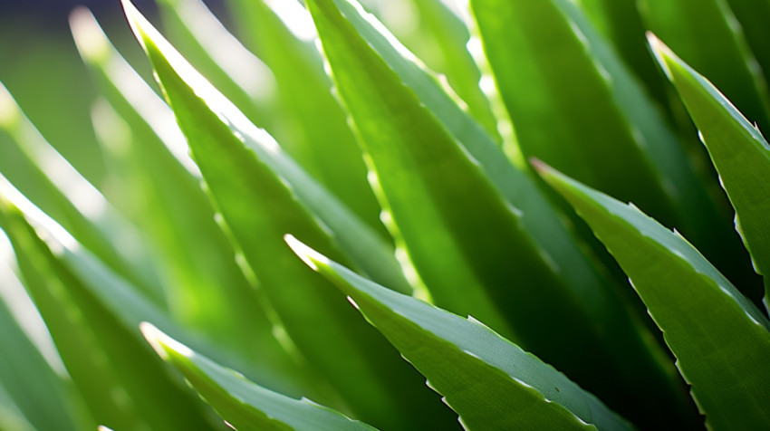 Aloe Vera Leaf Closeup