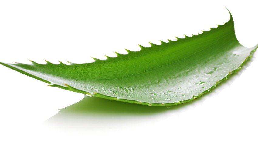 Aloe Vera Leaf Isolated on White Background