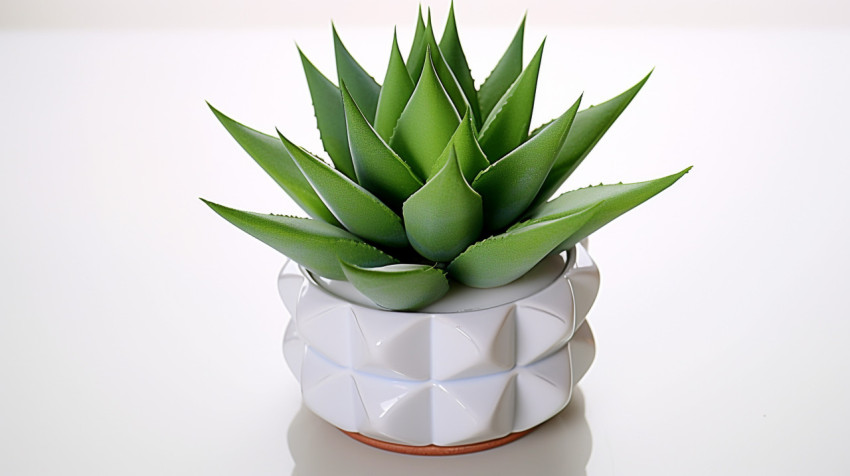 aloevera on the white table