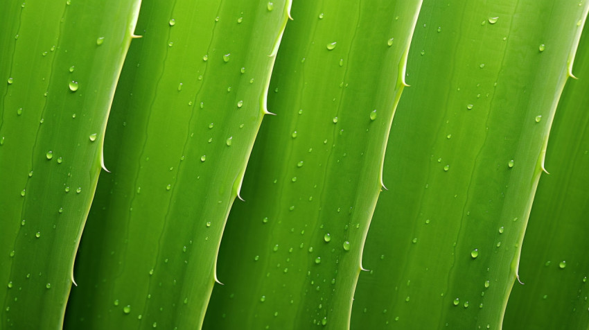 Fresh Aloe Vera on a White Table