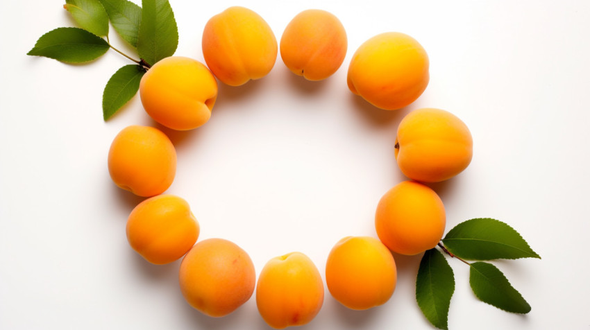 a group of apricots