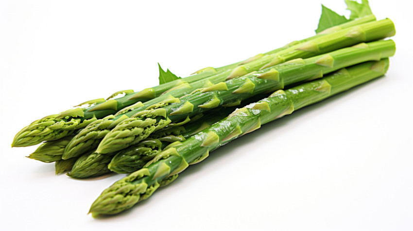 Single Asparagus Spear on White