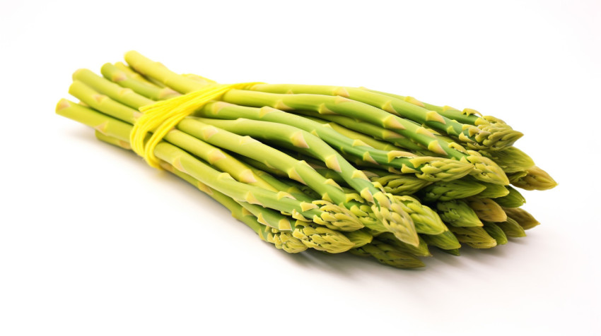 Asparagus Bunch on White Background