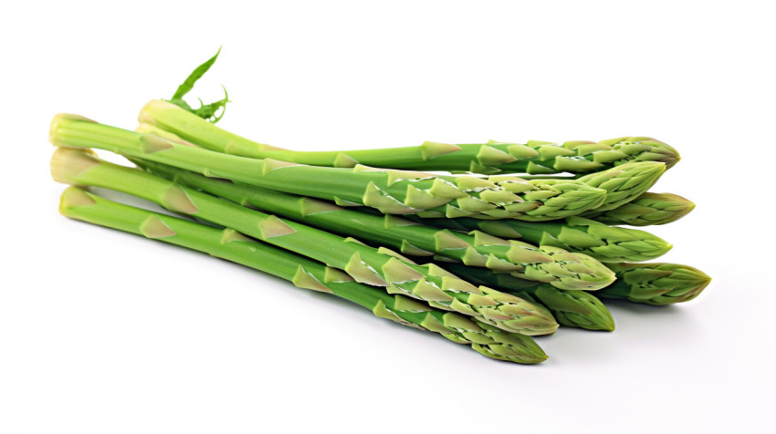 Green asparagus spears isolated on white