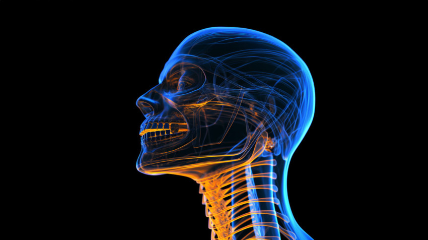 a 3d rendered illustration of the human neck
