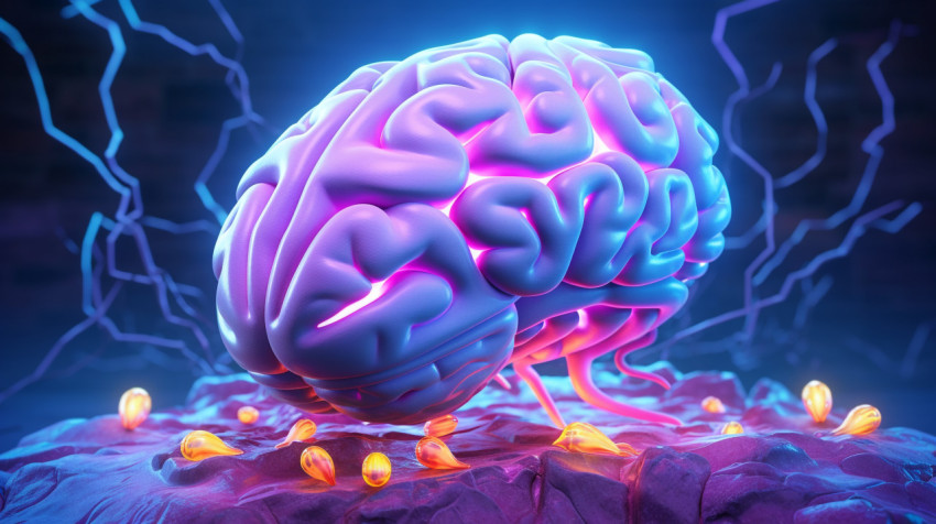 Glowing Brain Anatomy