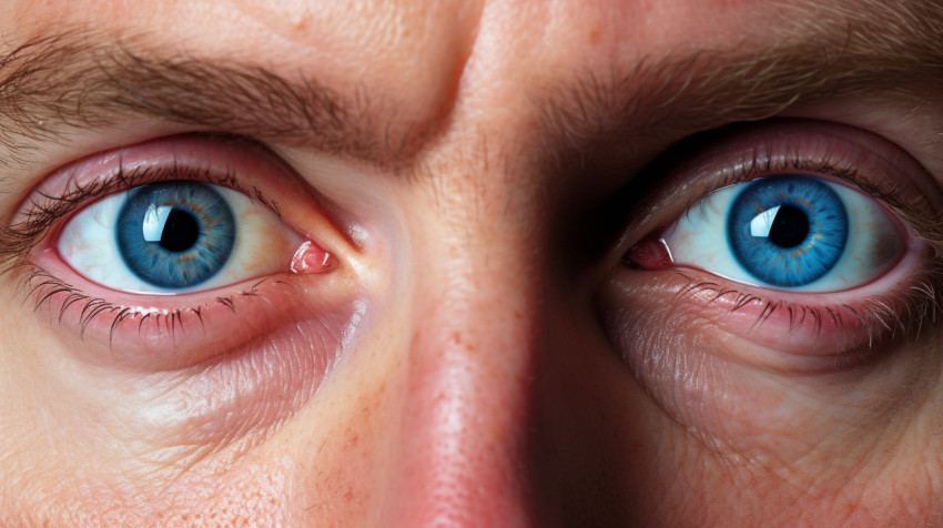 Closeup of Man's Blue Eyes