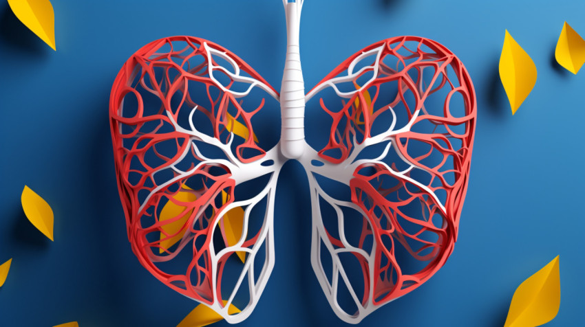 Human Lungs in 3D Model