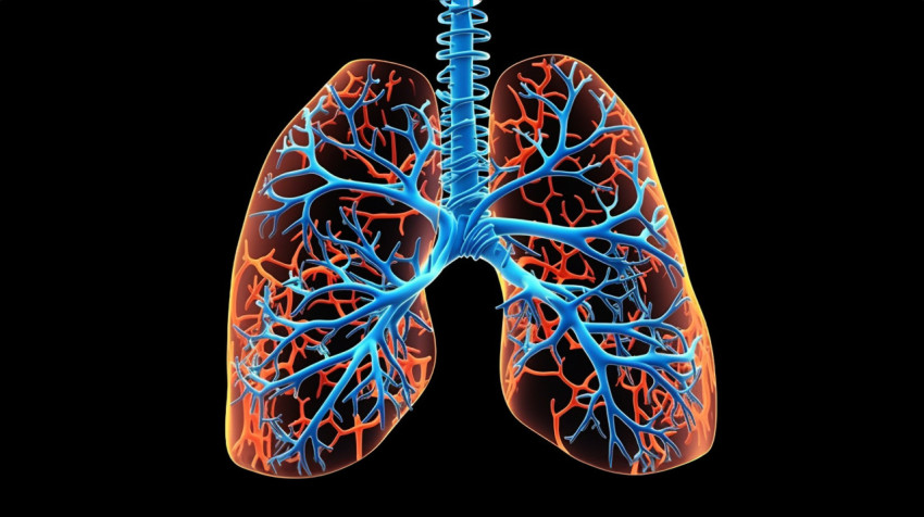 a 3d model of the human lung human