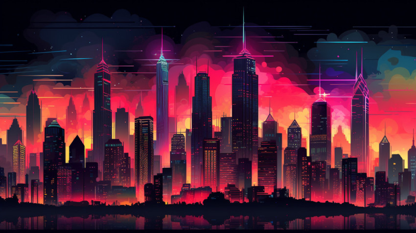 Skyscrapers in the Night