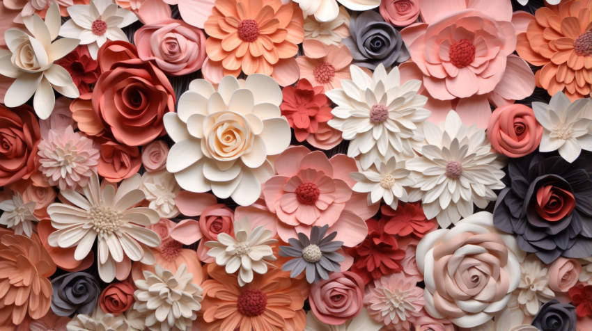 a flower wall made out of flower