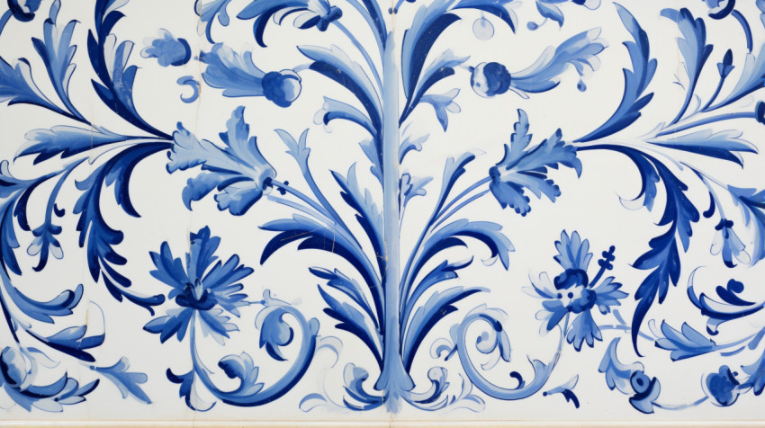 tile decoration blue and white lisbon