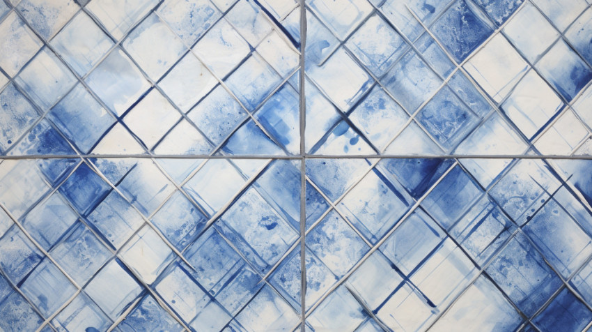 Beautiful Blue and White Tile Background