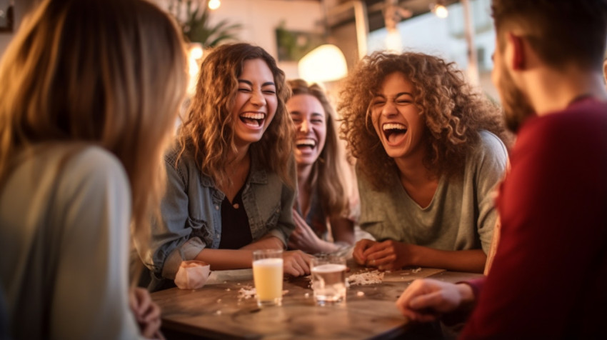 Group of Friends Having a Giggle Fit