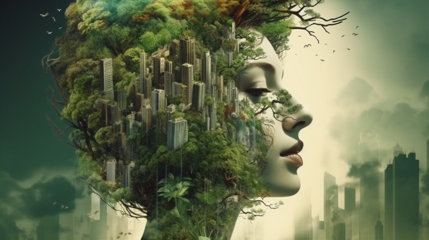 City and Forest Merge in Imagination