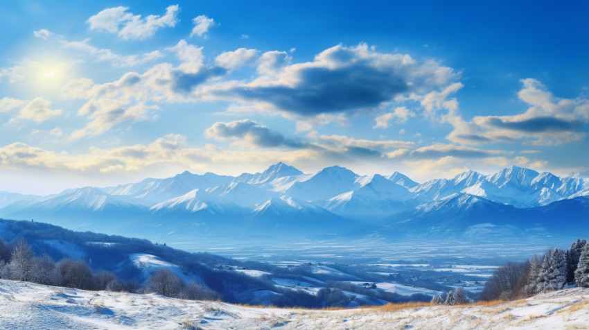 Incredible vista of the alpine landscape