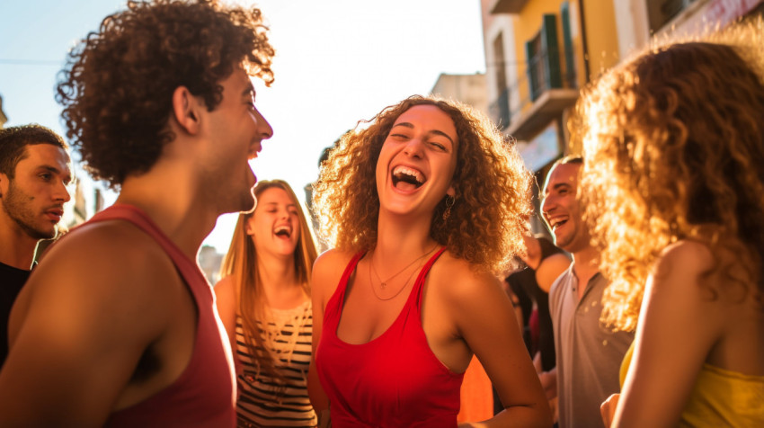 Group of Friends Celebrating Life