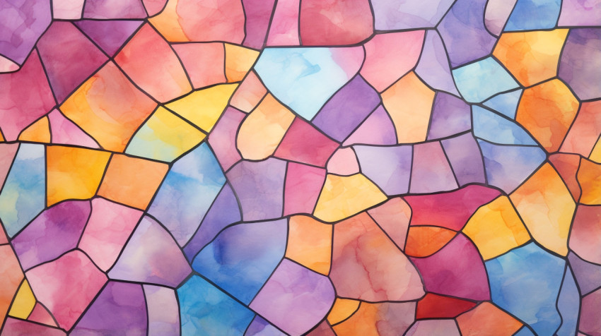 Stained glass abstract watercolor background