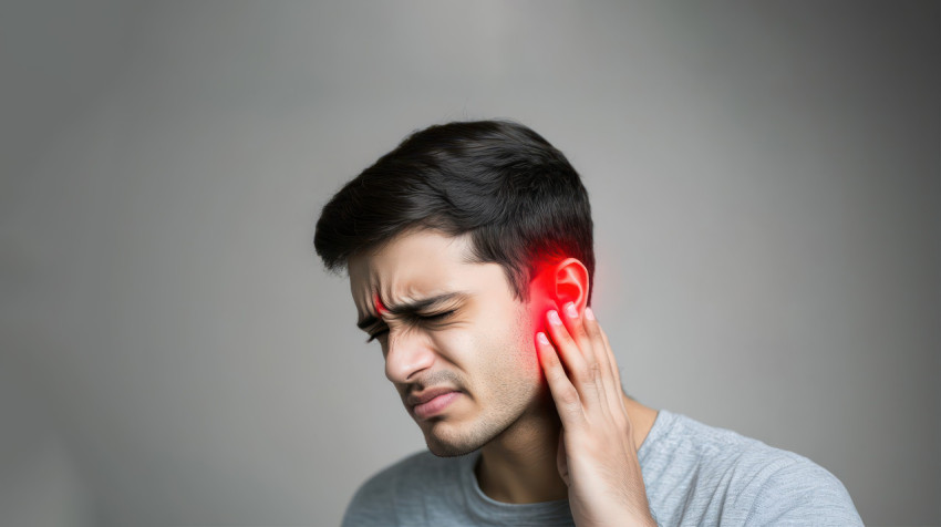 An Indian man with ear pain on the side of his head