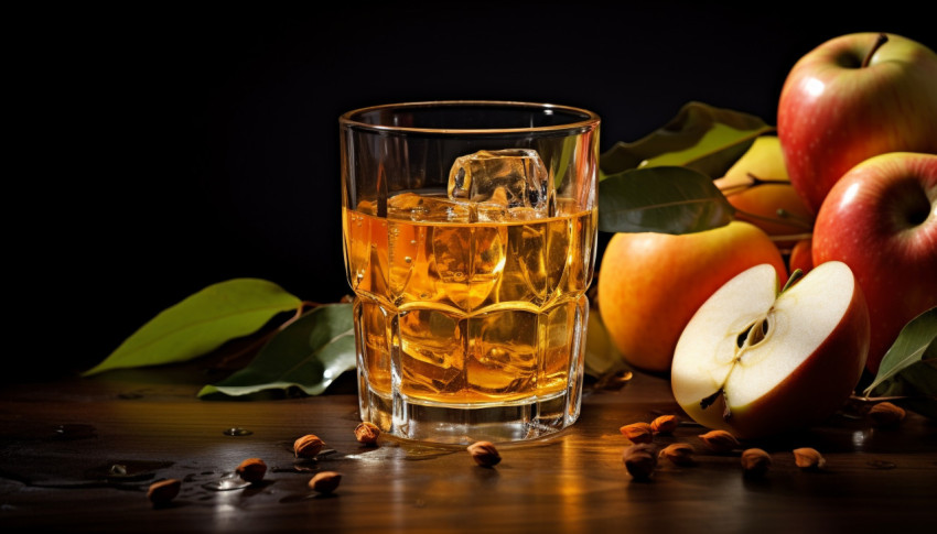 A photo of a Apple juice, beverage advertisement photography inspiration