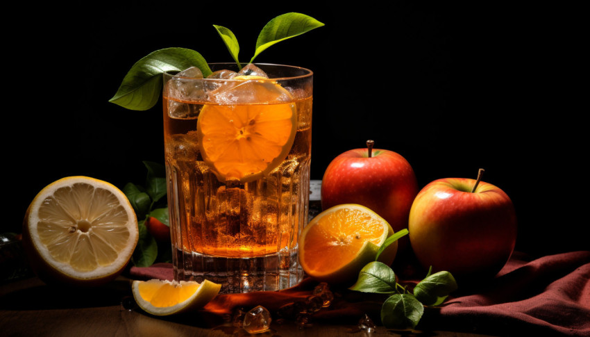 A photo of a Apple juice, beverage advertisement photography inspiration